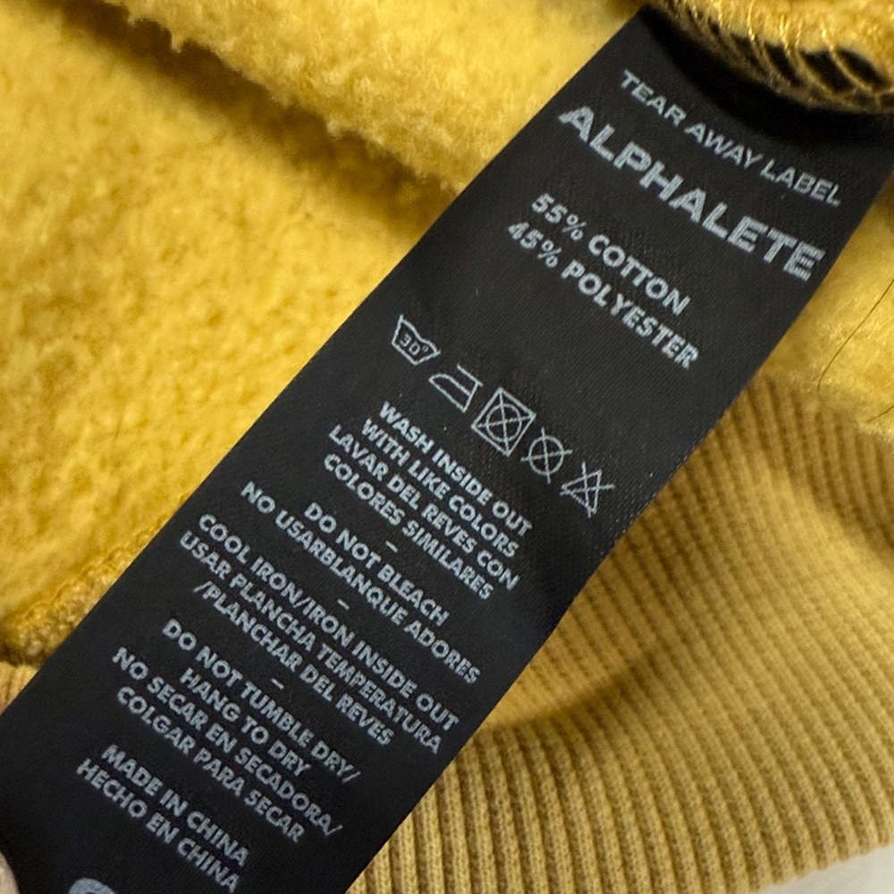 Alphalete Women’s Mustard Cropped Hoodie size S - Picture 6 of 6